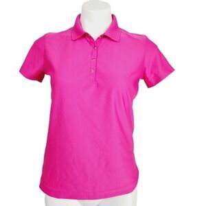 Izod Zone FX hot pink polo pearl snap Size small